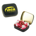 Small Black Mint Tin Filled w/ Candy Hearts